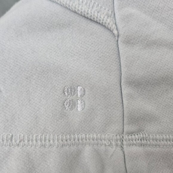 Sweaty Betty Revive Sweatshirt Womens 14 Aqua Blue Peplum Oversized Loungewear - Picture 5 of 15